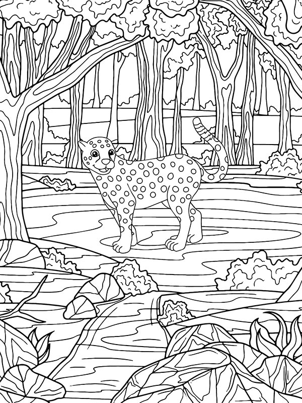 Gepard im Wald