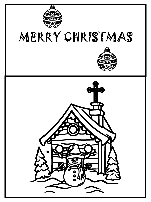 Weihnachtskarte für Kinder und Erwachsene