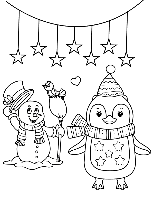 Christmas Penguin and Star