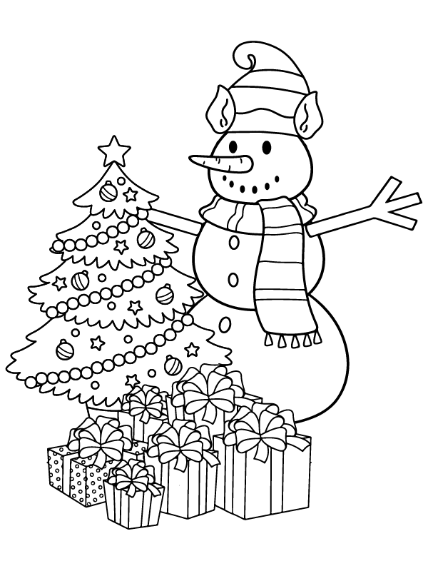 Christmas tree with Snowman