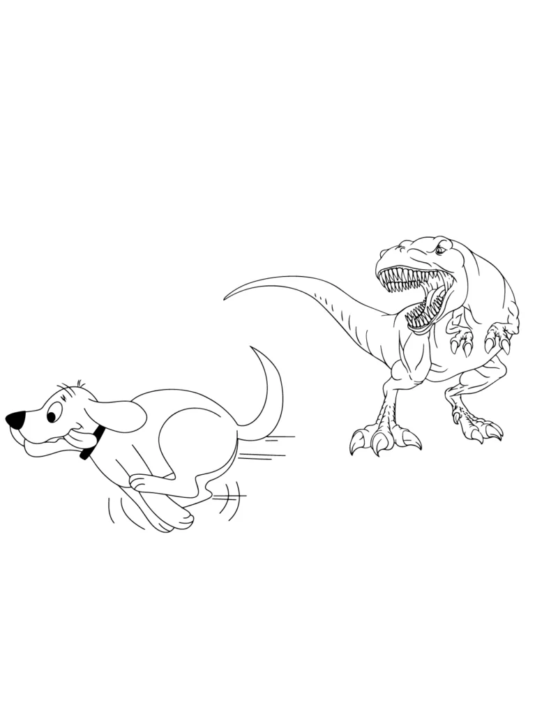 Clifford Afraid of Dinosaur