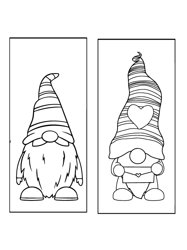 Color Your World with Downloadable Gnome Page for Valentine