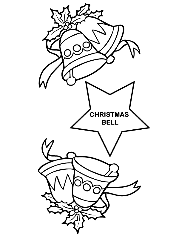 Coloring Sheet for Christmas Bells