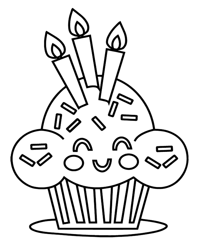 Cupcake with candles