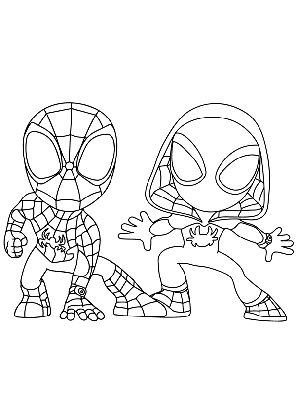 Cute Chibi Spider Heroes