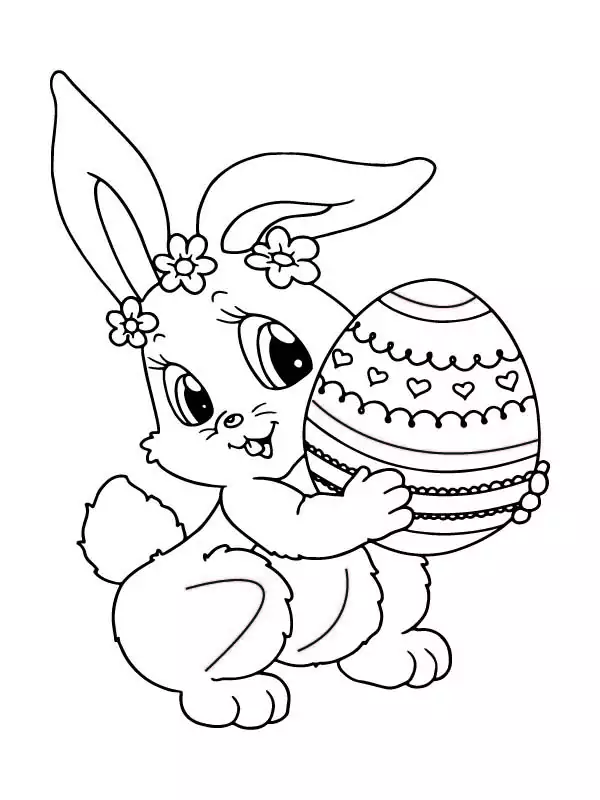Cute Easter Bunny and Egg 2