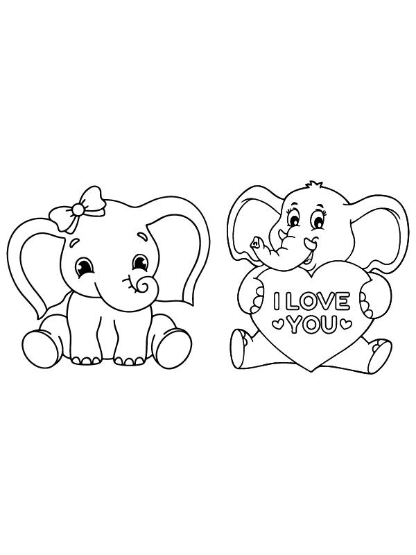 Cute Elephant Valentine’s
