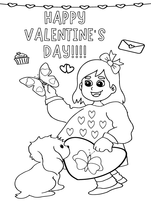 Cute Girl in Valentine’s Day