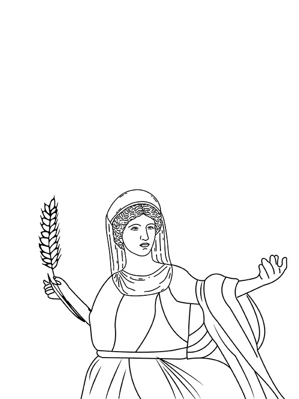 Demeter Holding a Grain