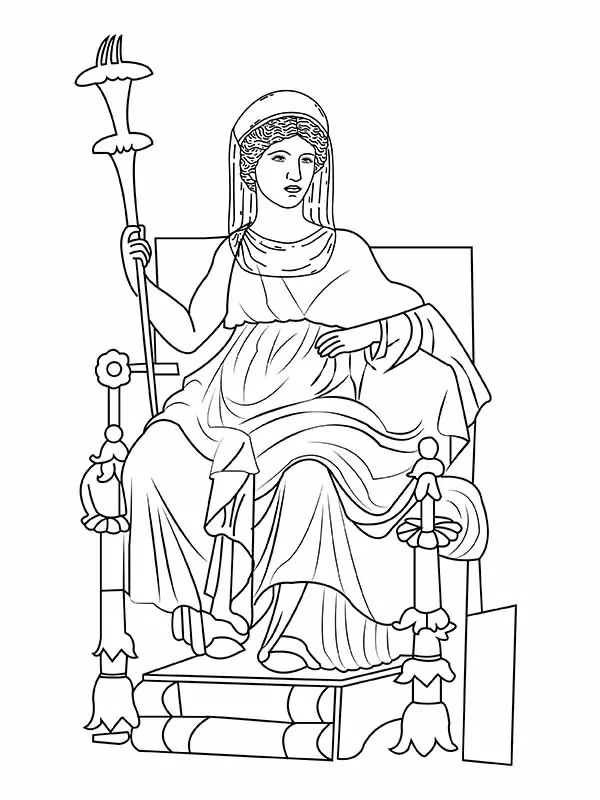 Demeter Sitting on the Throne