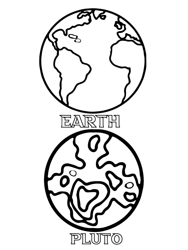 Earth and Pluto