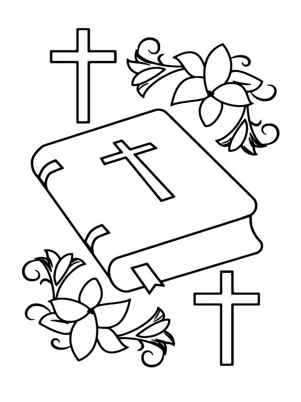 Easter Cross and Holy Bible
