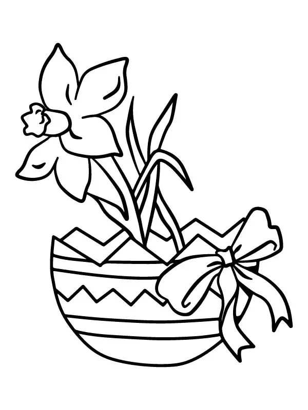 Easter Egg with Flower
