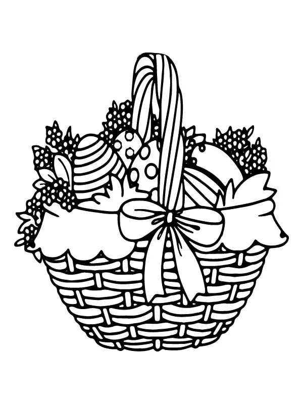 Easter Eggs in Beautiful Basket
