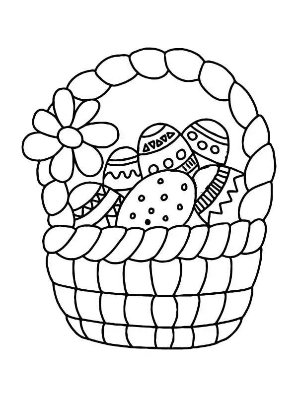 Easter Eggs In Wonderful Basket