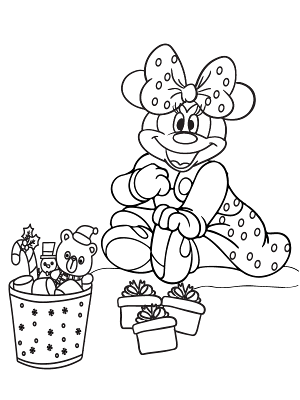 Elated Minnie Mouse Christmas