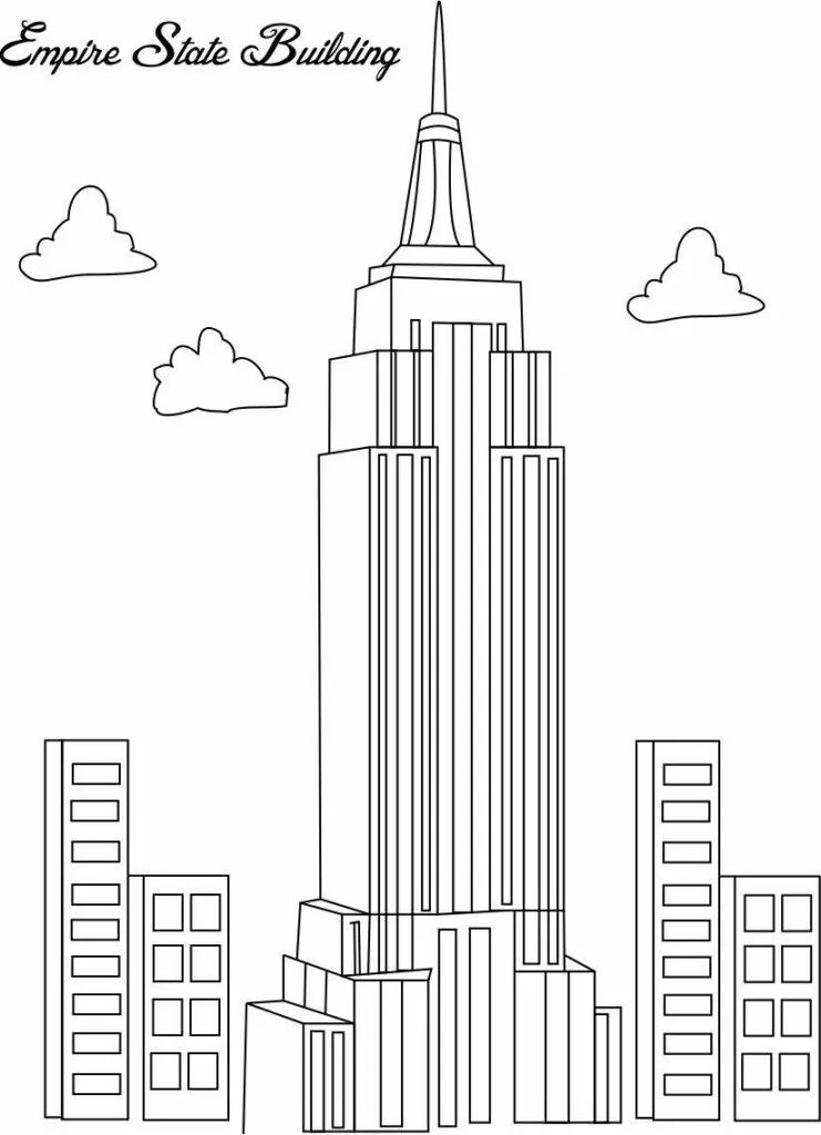 Desenho de Empire State Building para colorir