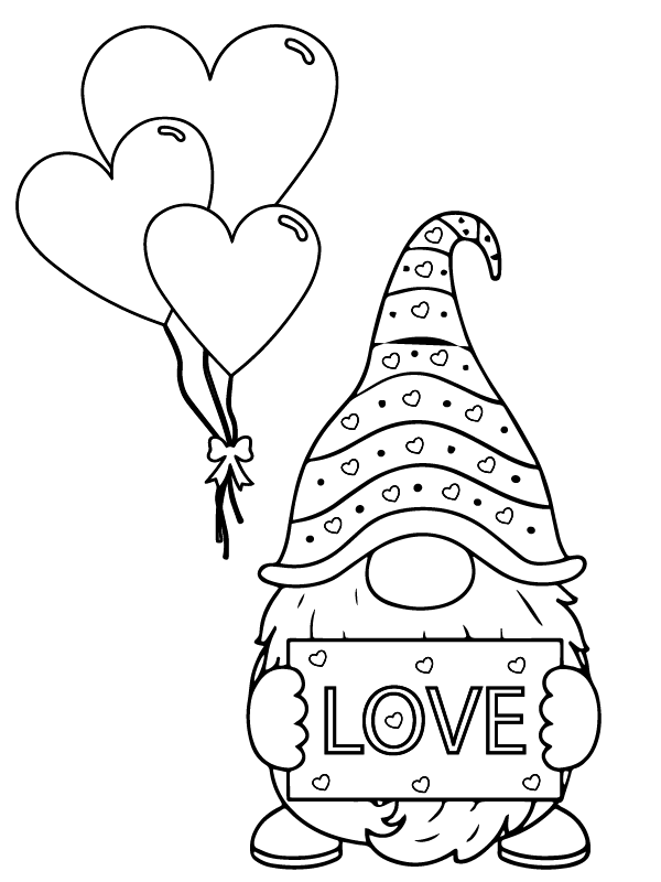 Enjoy Coloring with Free Gnome Sheet