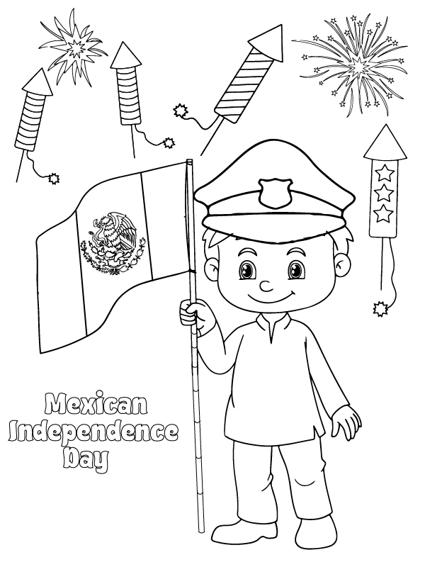 Enjoyable Mexican Independence Day Coloring Design