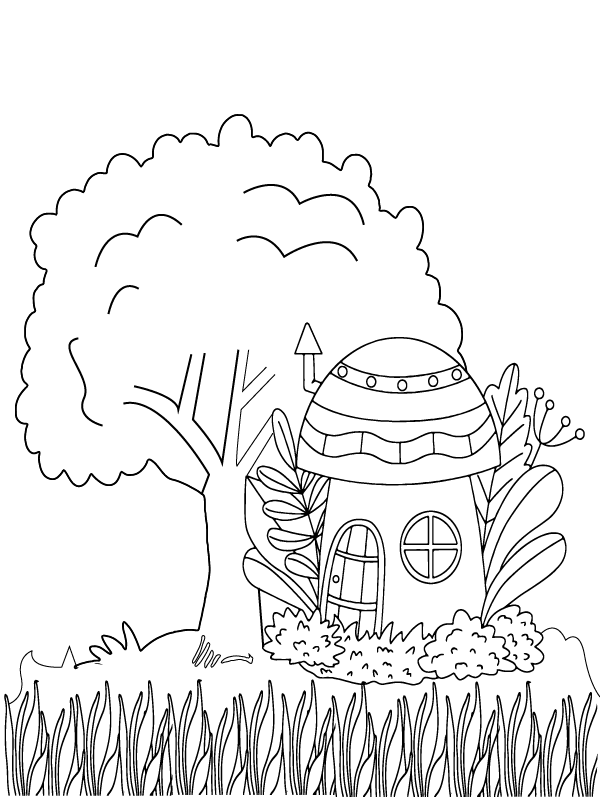 Fairy House Beside a Tree