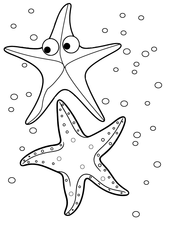 Fantastic Starfish Coloring Page
