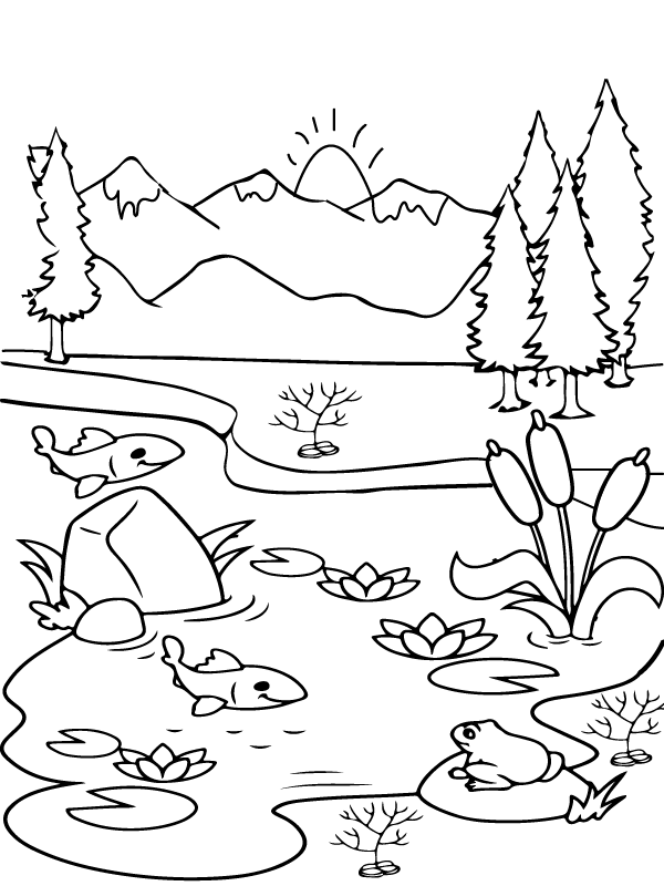 Fishes and Lake Forest Printable