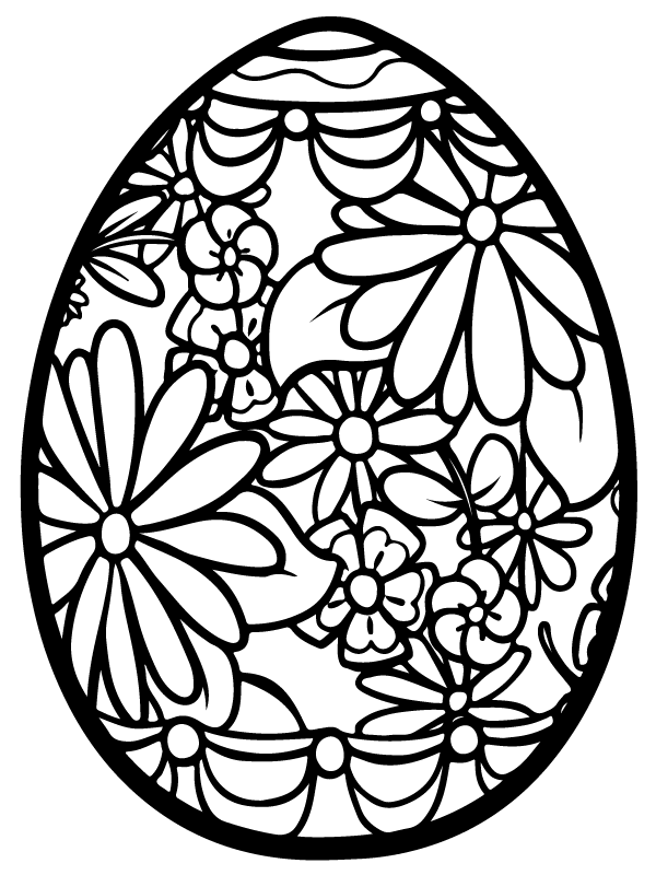 Flowery Easter Egg Pattern