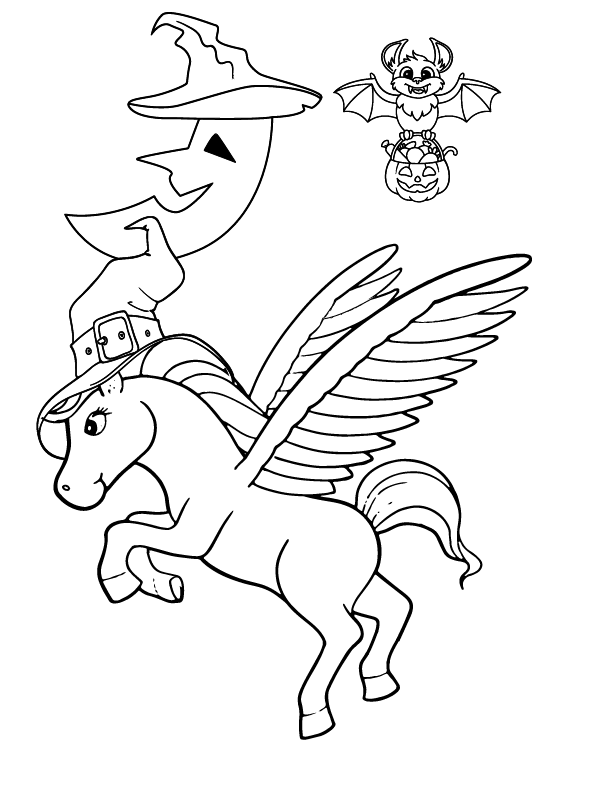 Halloween Unicorn coloring page-05