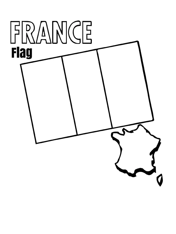 France Flag and Map