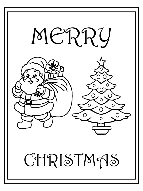 Kostenlose Weihnachtswunschkarte mit dem Weihnachtsmann