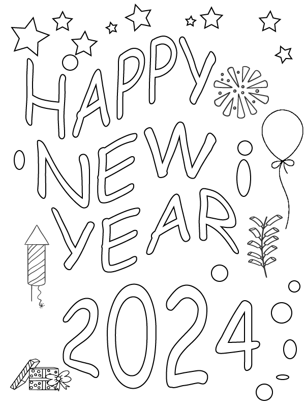 Free Coloring Page Sparkling 2024