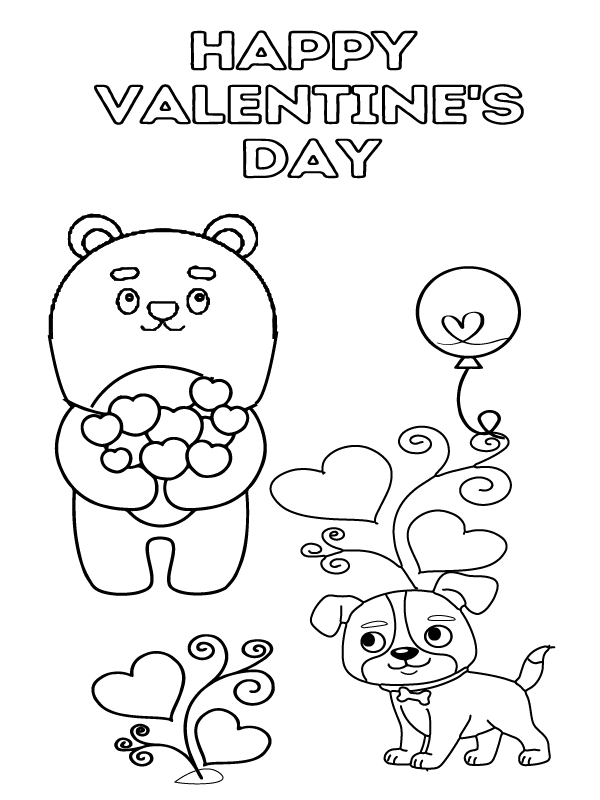 Free Coloring Sheet for Valentine's Day