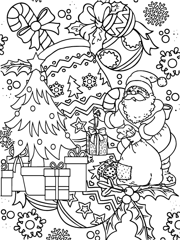 Free Downloadable Christmas Coloring Sheets for Adults Enjoy Relaxation