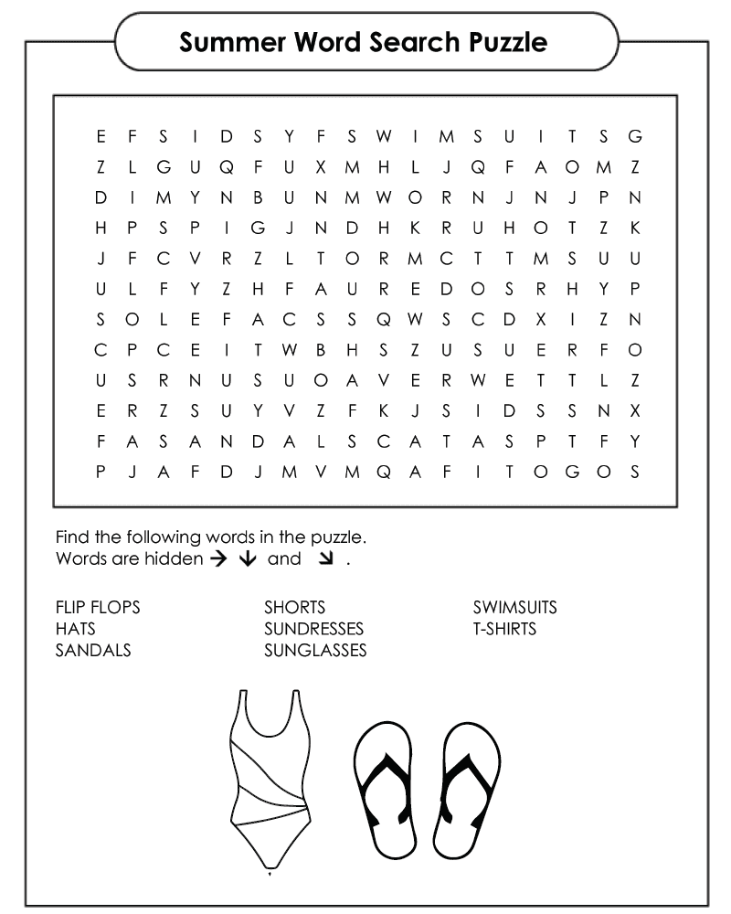 Fun Summer Word Search Pintables