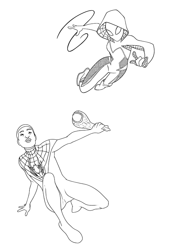Ghost Spider and Miles Morales