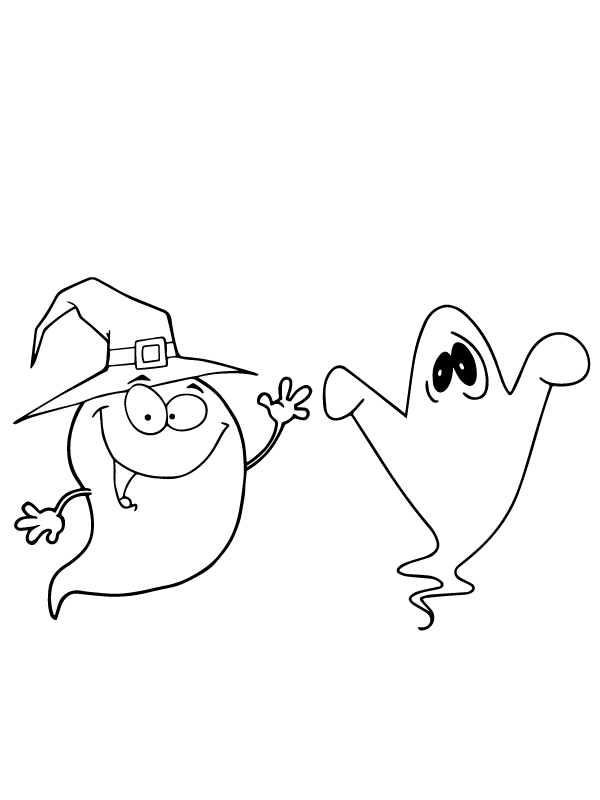 Ghost Wearing a Witch Hat