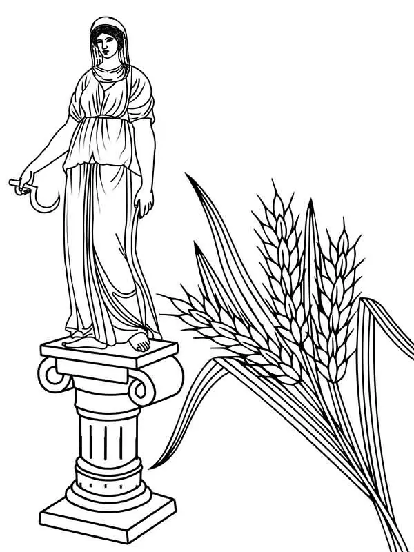 Grains and Statue of Demeter