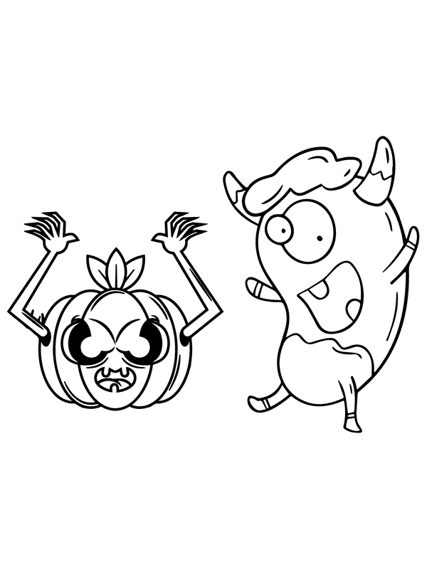 Halloween Monster and Dancing Bull