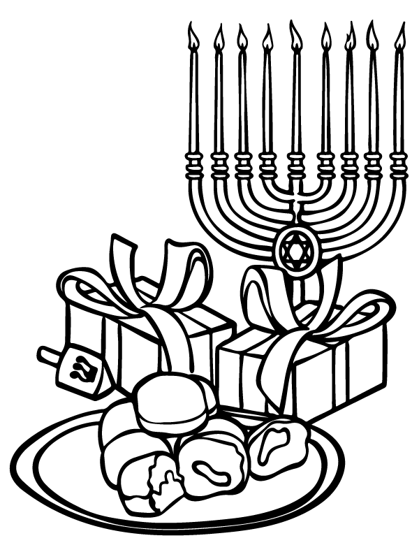 Hanukkah Gifts and Menorah