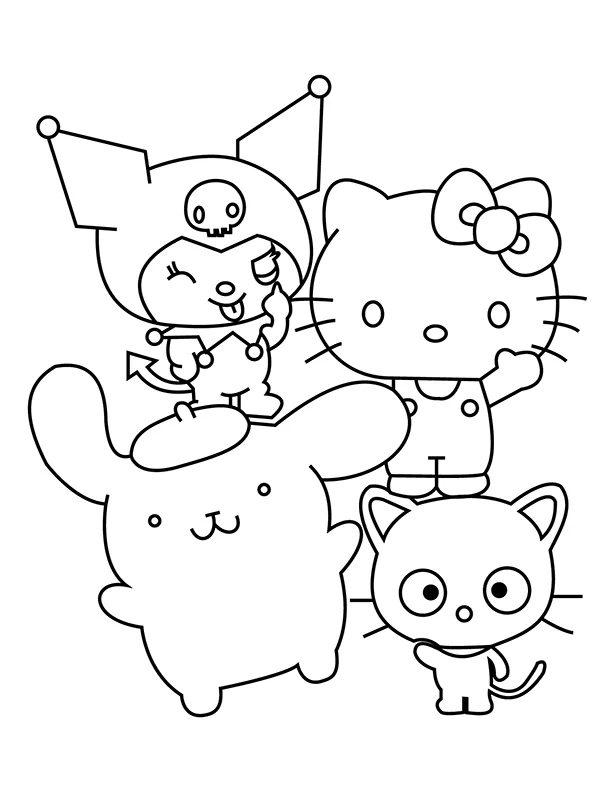 Happy Hello Kitty and Friends