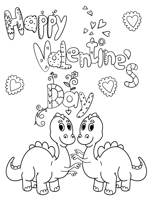 Happy Valentine Sweet Dino
