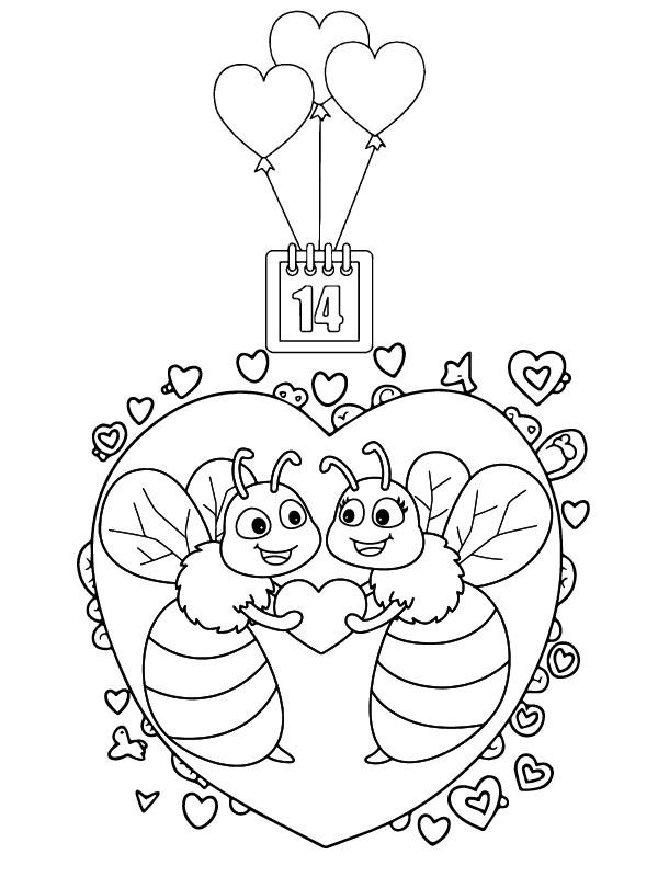 Happy Valentine's Day Bees