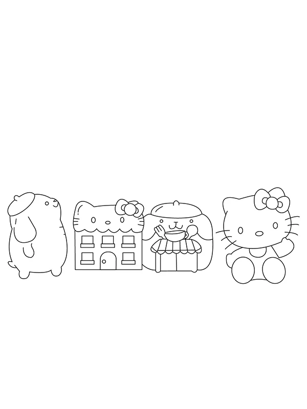 Hello Kitty and Purin