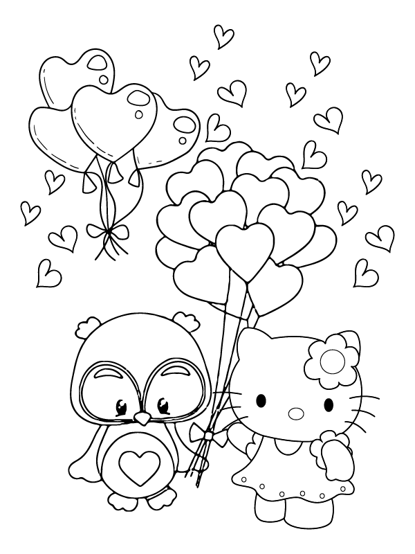 Hello Kitty and Valentine Friend