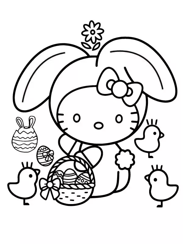 Hello Kitty Easter Cartoon