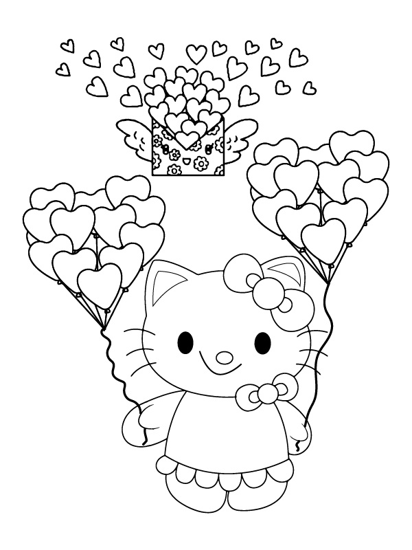 Hello Kitty Showing Her Valentine Smile