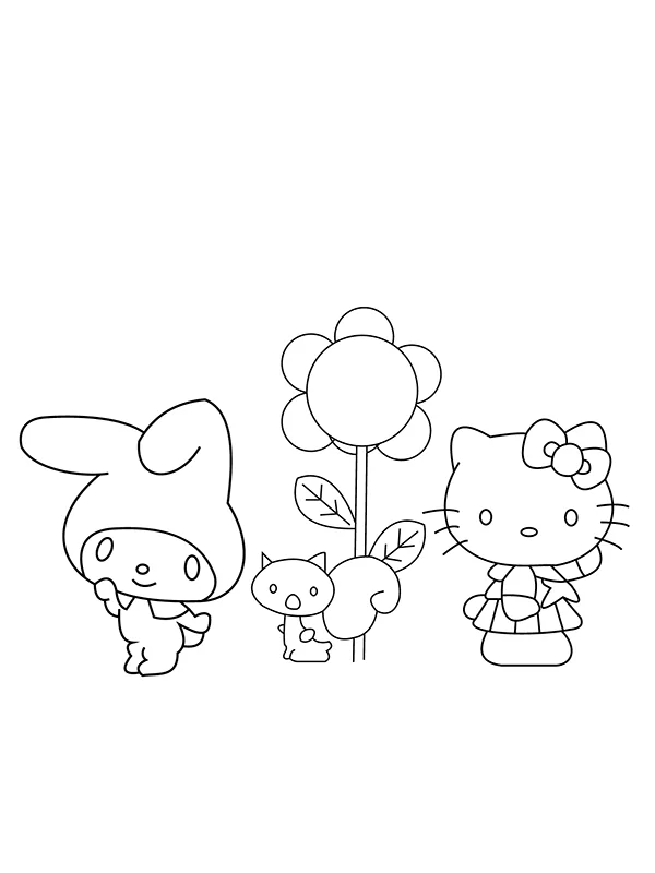 Hello Kitty with Her Little Friends