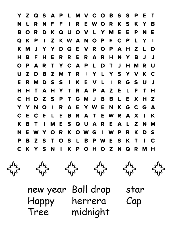 Holiday Word Search Activity