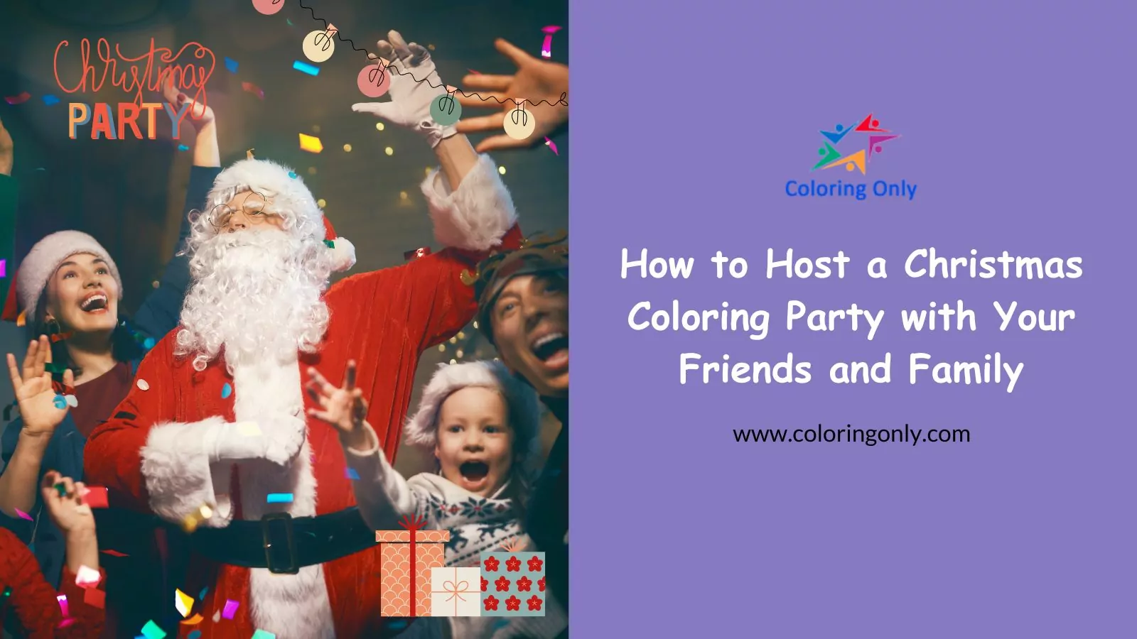 How to Host a Christmas Coloring Party with Your Friends and Family