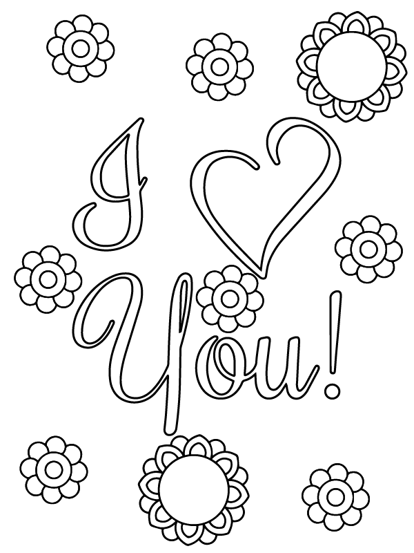 I Love You Printable for Valentines